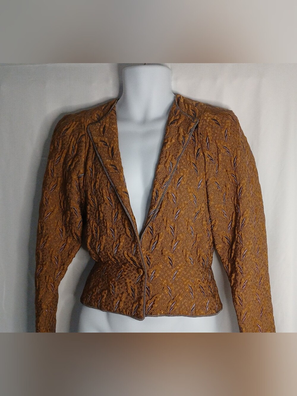 Janice Wainwright Gold Silk Women's Blazer Jacket